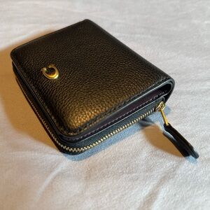 Coach essential billfold wallet - black/brass